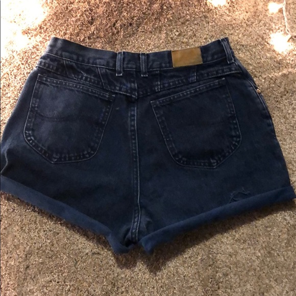 Dark Navy Mom-Style Shorts - Picture 2 of 2